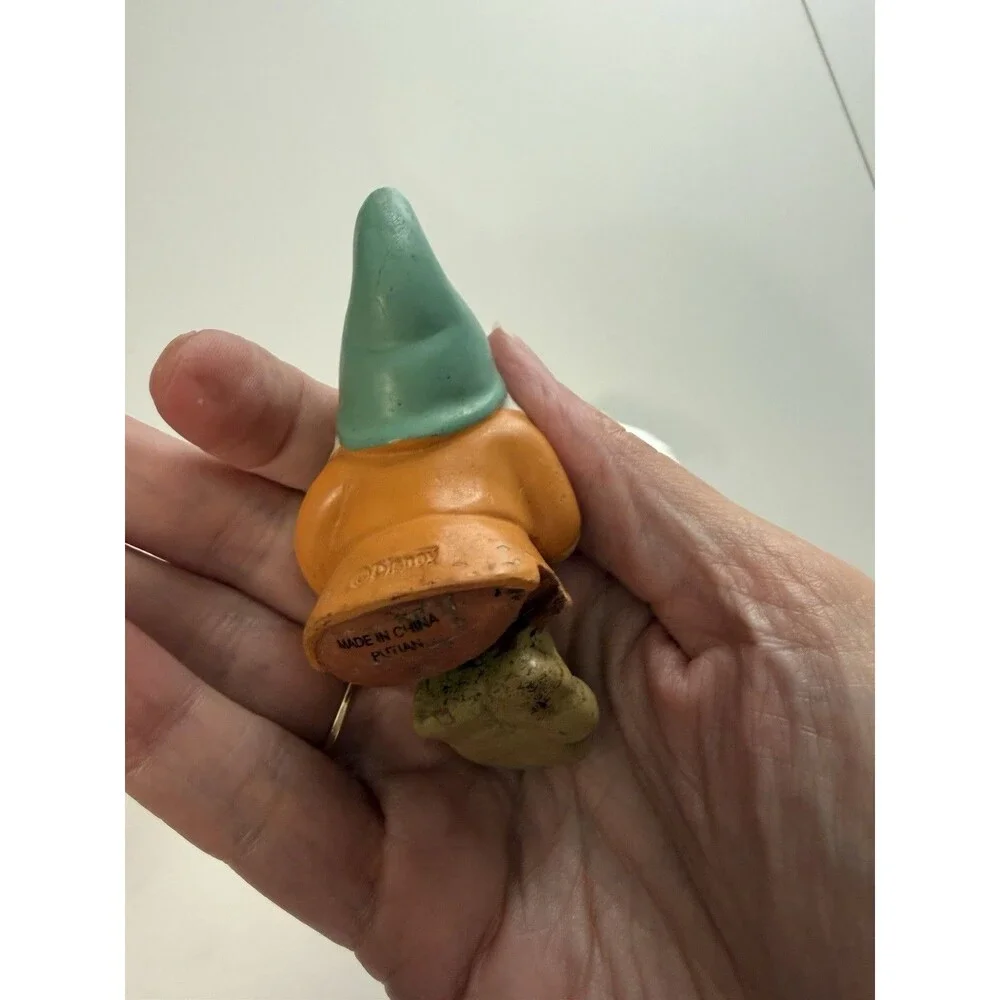 Disney Snow White Seven Dwarfs Sitter Resin Figurines Musicians Flower Pot Lot 3